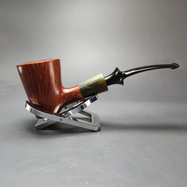 Savinelli Nonpareil 9310 Smooth Poker w/ Horn Estate Briar Pipe, Unsmoked - Image 3