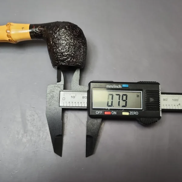 Dunhill 1998 Shell Briar 4101 Sandblasted Apple w/ Bamboo Estate Briar Pipe, English Estates - Image 9