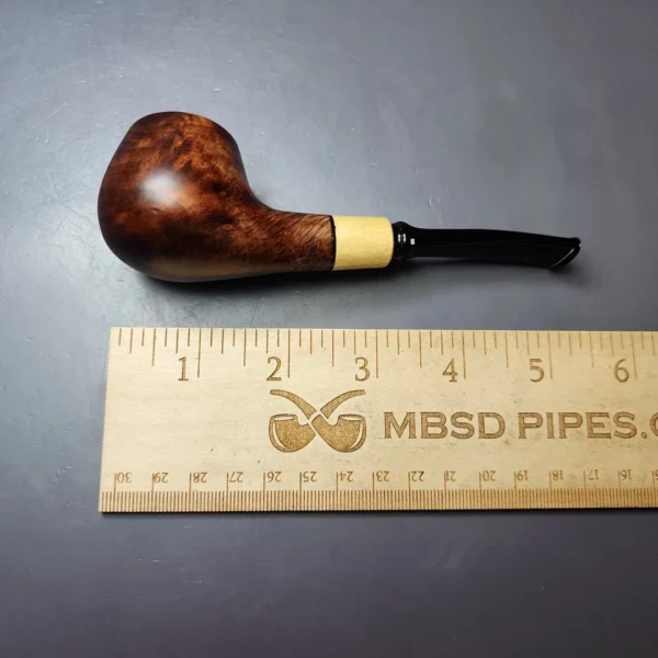 MBSD Briars by Piero Vitale Sienna Contrast Smooth Author w/ Boxwood Briar Pipe, New - Image 9