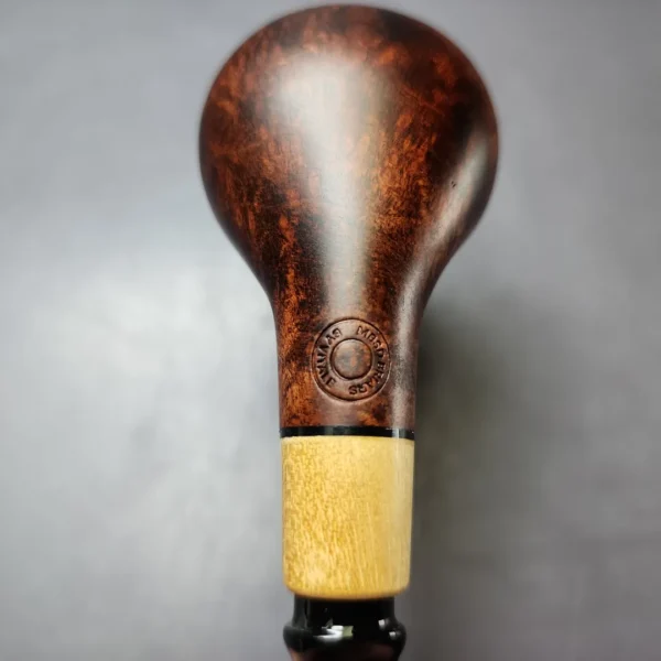 MBSD Briars by Piero Vitale Sienna Contrast Smooth Author w/ Boxwood Briar Pipe, New - Image 11