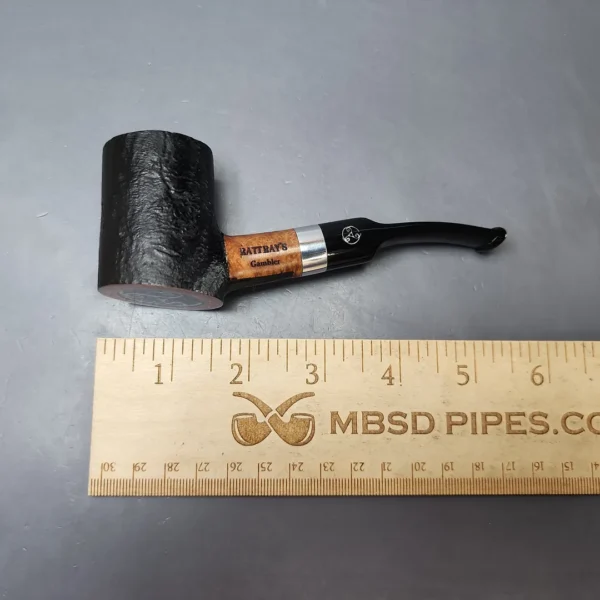 Rattray's Gambler 110 Partially Sandblasted Poker Estate Briar Pipe, Unsmoked 9mm - Image 8