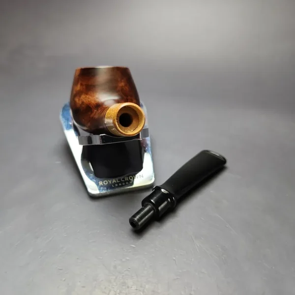 MBSD Briars by Piero Vitale Sienna Contrast Smooth Author w/ Boxwood Briar Pipe, New - Image 12