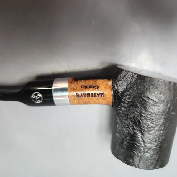 Rattray's Gambler 110 Partially Sandblasted Poker Estate Briar Pipe, Unsmoked 9mm - Image 10