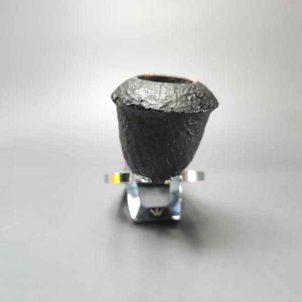 Aldo Velani Silver 02 Sandblasted Calabash Estate Briar Pipe, Italian Estates - Image 3