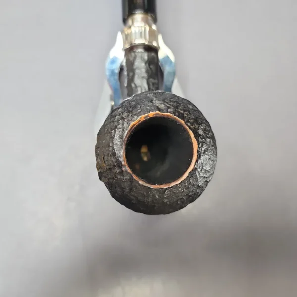 Aldo Velani Silver 02 Sandblasted Calabash Estate Briar Pipe, Italian Estates - Image 4