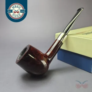 MBSD Briars Timeless Traditions 1 Smooth Billiard w/ Silver Handmade Briar Pipe, New