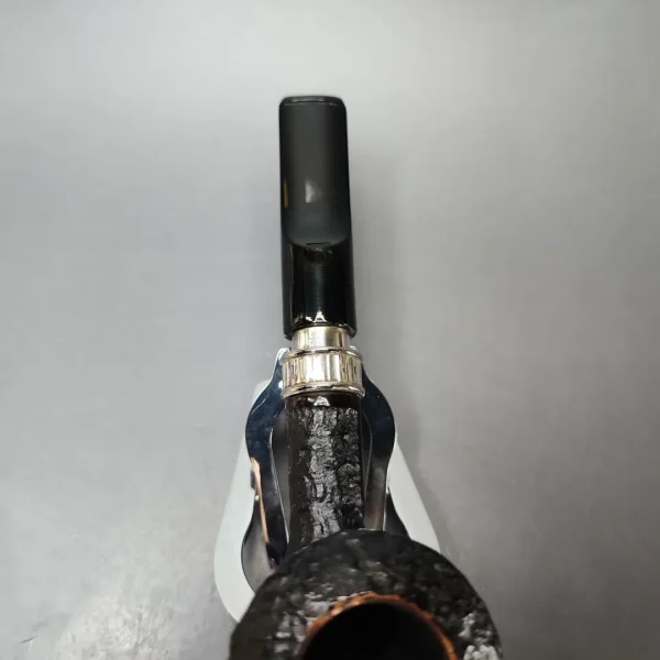 Aldo Velani Silver 02 Sandblasted Calabash Estate Briar Pipe, Italian Estates - Image 5