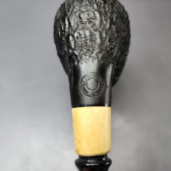 MBSD Briars by Piero Vitale Black Rusticated Brandy w/ Boxwood, Briar Pipe, New - Image 10