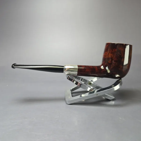 MBSD Briars Timeless Traditions 1 Smooth Billiard w/ Silver Handmade Briar Pipe, New - Image 5