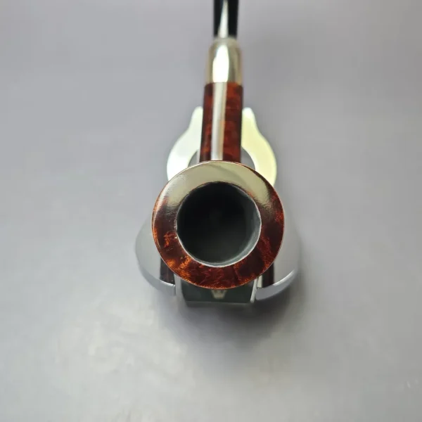 MBSD Briars Timeless Traditions 1 Smooth Billiard w/ Silver Handmade Briar Pipe, New - Image 6