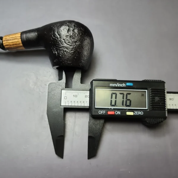 MBSD Briars by Piero Vitale Black Sandblasted Brandy w/ Zebrawood Briar Pipe, New - Image 11