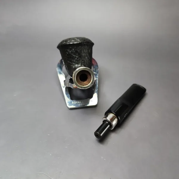 Aldo Velani Silver 02 Sandblasted Calabash Estate Briar Pipe, Italian Estates - Image 11