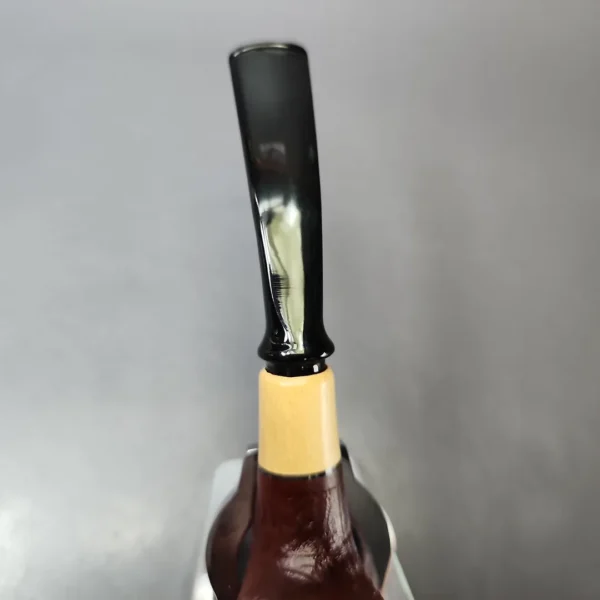 MBSD Briars by Piero Vitale Vintage Sandblasted Brandy w/ Boxwood Briar Pipe, New - Image 5