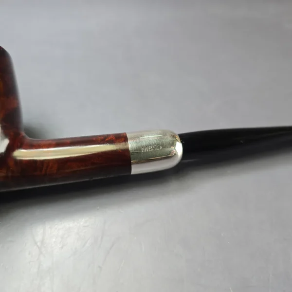 MBSD Briars Timeless Traditions 1 Smooth Billiard w/ Silver Handmade Briar Pipe, New - Image 8