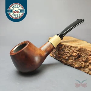 MBSD Briars by Piero Vitale Sienna Contrast Smooth Author w/ Boxwood Briar Pipe, New