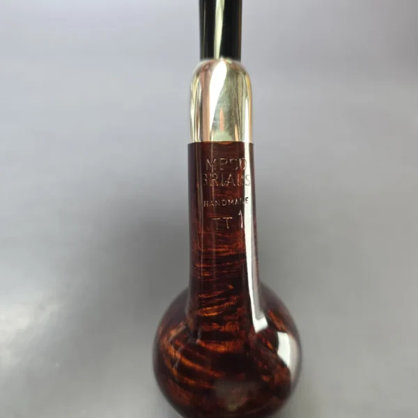 MBSD Briars Timeless Traditions 1 Smooth Billiard w/ Silver Handmade Briar Pipe, New - Image 10