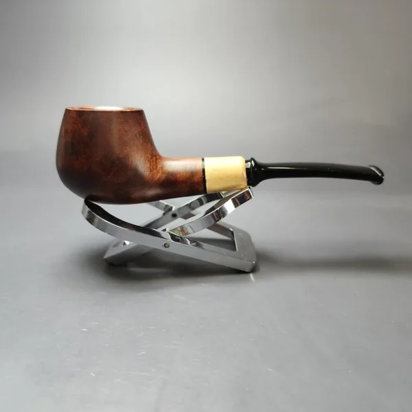 MBSD Briars by Piero Vitale Sienna Contrast Smooth Author w/ Boxwood Briar Pipe, New - Image 3