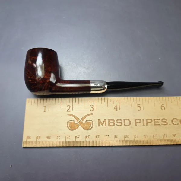 MBSD Briars Timeless Traditions 1 Smooth Billiard w/ Silver Handmade Briar Pipe, New - Image 11