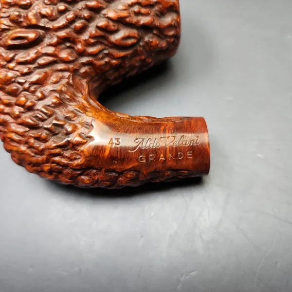 Aldo Velani Grande 43 Rusticated Oom Paul Estate Briar Pipe, Italian Estates - Image 11