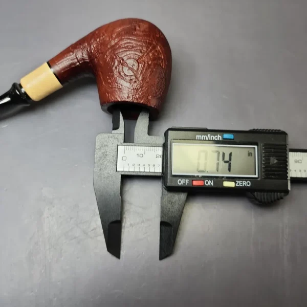 MBSD Briars by Piero Vitale Vintage Sandblasted Brandy w/ Boxwood Briar Pipe, New - Image 9