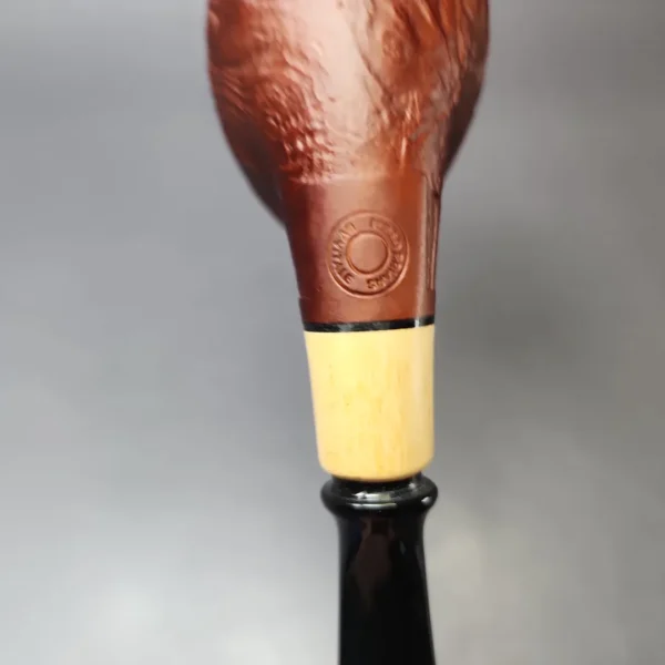 MBSD Briars by Piero Vitale Vintage Sandblasted Brandy w/ Boxwood Briar Pipe, New - Image 10