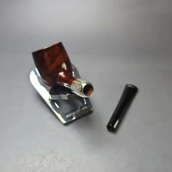 MBSD Briars Timeless Traditions 1 Smooth Billiard w/ Silver Handmade Briar Pipe, New - Image 13