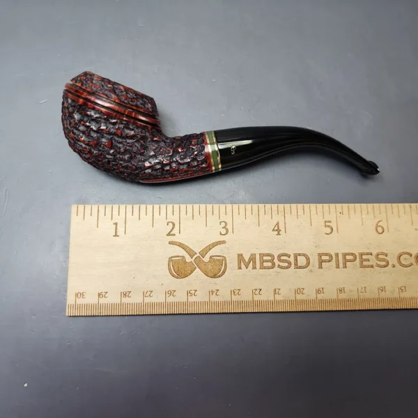 Peterson Emerald 999 Rusticated Rhodesian Estate Briar Pipe, Irish Estates - Image 8