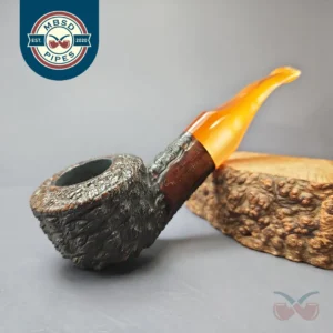 Lorenzo Elba Imperia 8658 Rusticated Bullcap Estate Briar Pipe, Italian Estates