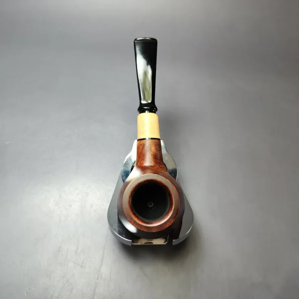 MBSD Briars by Piero Vitale Sienna Contrast Smooth Author w/ Boxwood Briar Pipe, New - Image 8