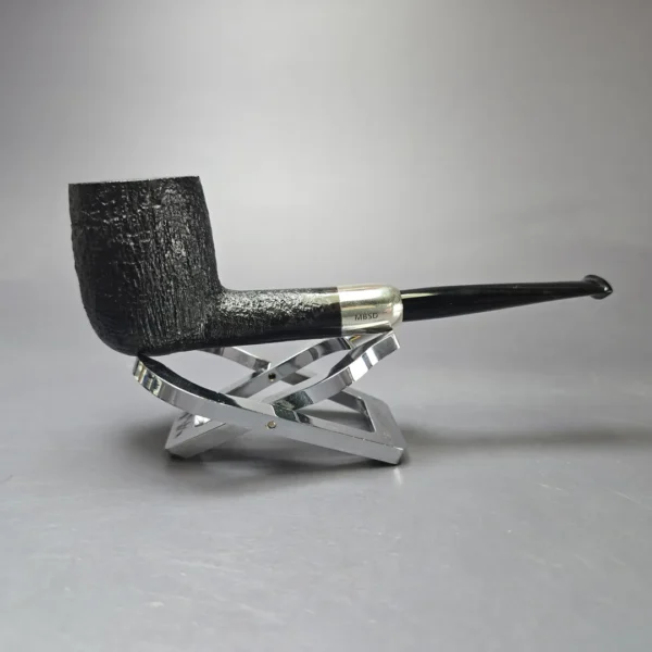 MBSD Briars Timeless Traditions 1 Sandblasted Billiard w/ Silver Handmade Briar Pipe, New - Image 3