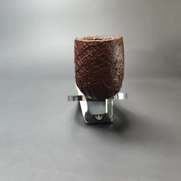 MBSD Briars by Piero Vitale Vintage Sandblasted Billiard w/ Boxwood Briar Pipe, New - Image 11