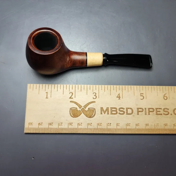 MBSD Briars by Piero Vitale Sienna Contrast Smooth Author w/ Boxwood Briar Pipe, New - Image 10