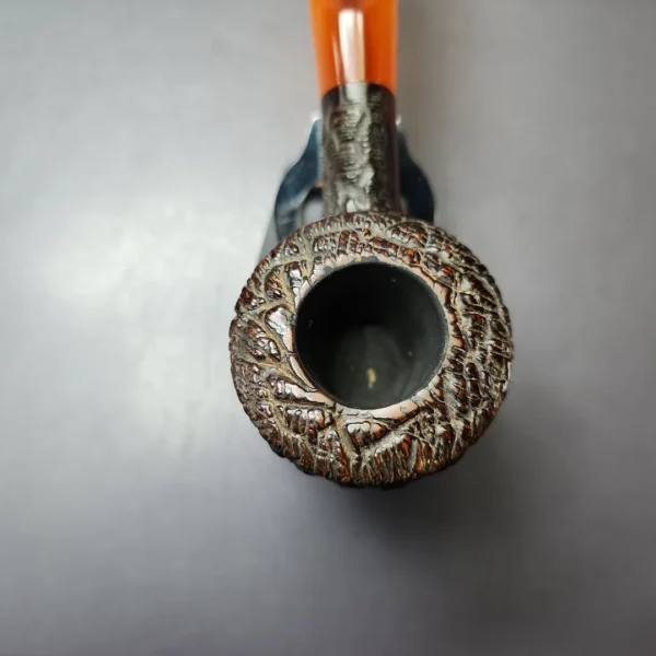 Lorenzo Elba Imperia 8658 Rusticated Bullcap Estate Briar Pipe, Italian Estates - Image 4