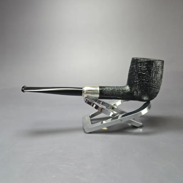 MBSD Briars Timeless Traditions 1 Sandblasted Billiard w/ Silver Handmade Briar Pipe, New - Image 5