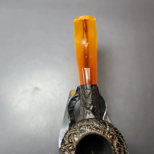 Lorenzo Elba Imperia 8658 Rusticated Bullcap Estate Briar Pipe, Italian Estates - Image 5