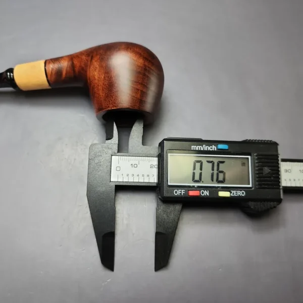 MBSD Briars by Piero Vitale Sienna Contrast Smooth Author w/ Zebrawood Briar Pipe, New - Image 9