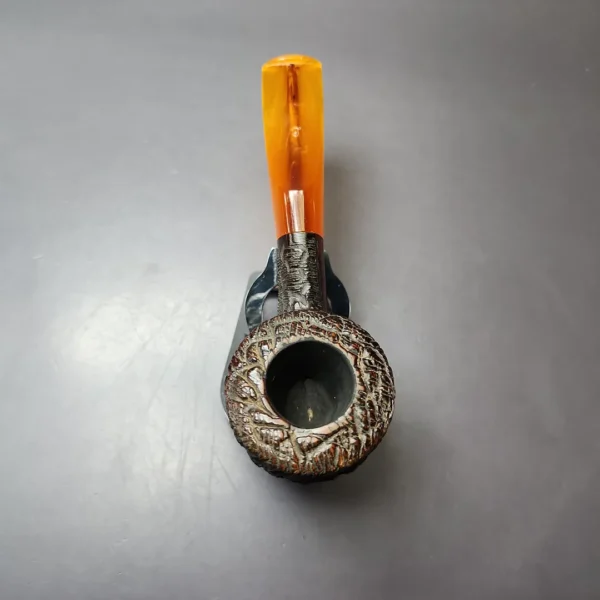 Lorenzo Elba Imperia 8658 Rusticated Bullcap Estate Briar Pipe, Italian Estates - Image 6