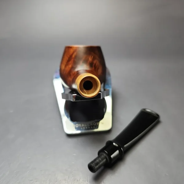 MBSD Briars by Piero Vitale Sienna Contrast Smooth Author w/ Zebrawood Briar Pipe, New - Image 11