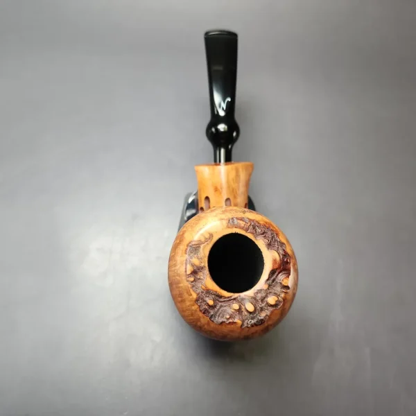 Nording Spruce Cone Partially Rusticated Freehand Estate Briar Pipe, Unsmoked - Image 6