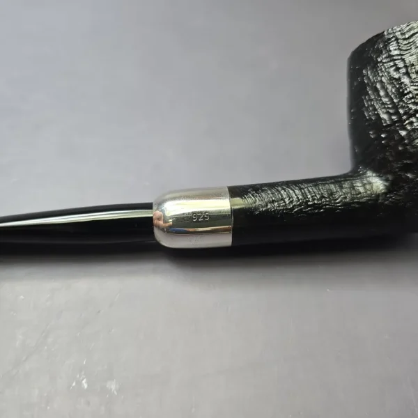 MBSD Briars Timeless Traditions 1 Sandblasted Billiard w/ Silver Handmade Briar Pipe, New - Image 9