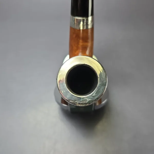 Peterson 2008 Pipe of the Year Smooth Bent Billiard w/ Silver Estate Briar Pipe, Irish Estates - Image 5