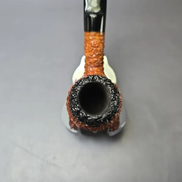 Brebbia 839 Rusticated Brandy Estate Briar Pipe, Italian Estates, 9mm - Image 5