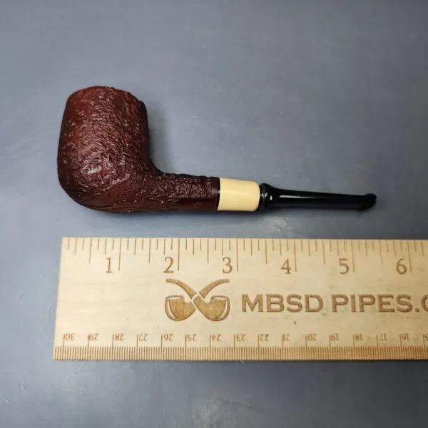 MBSD Briars by Piero Vitale Vintage Sandblasted Billiard w/ Boxwood Briar Pipe, New - Image 5