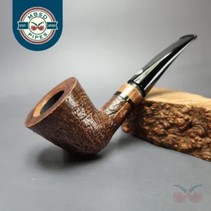 Mastro de Paja Anima S 01 Partially Sandblasted Dublin Estate Briar Pipe, Unsmoked, 9mm