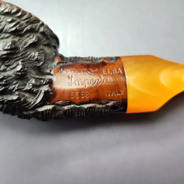 Lorenzo Elba Imperia 8658 Rusticated Bullcap Estate Briar Pipe, Italian Estates - Image 10