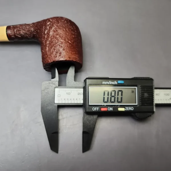 MBSD Briars by Piero Vitale Vintage Sandblasted Billiard w/ Boxwood Briar Pipe, New - Image 4