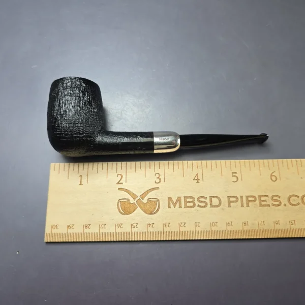 MBSD Briars Timeless Traditions 1 Sandblasted Billiard w/ Silver Handmade Briar Pipe, New - Image 11