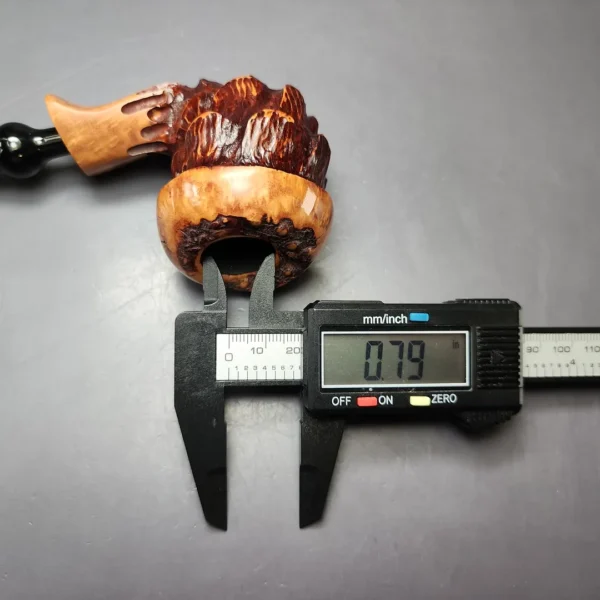 Nording Spruce Cone Partially Rusticated Freehand Estate Briar Pipe, Unsmoked - Image 9