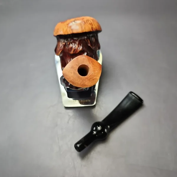 Nording Spruce Cone Partially Rusticated Freehand Estate Briar Pipe, Unsmoked - Image 11