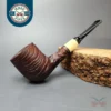 MBSD Briars by Piero Vitale Vintage Sandblasted Billiard w/ Boxwood Briar Pipe, New